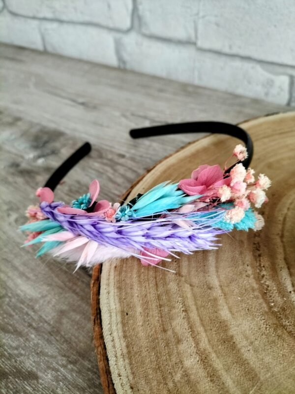 serre-tête fleurs séchées pastel