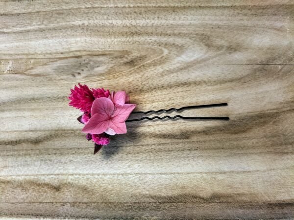 pince fleurs séchées rose