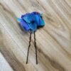 pince fleurs séchées bleu