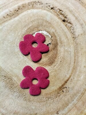 Fleurs interchangeables XL bordeaux effet velours