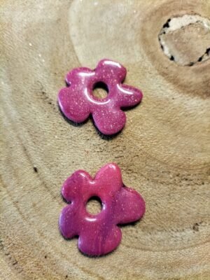 Fleurs interchangeables XL rose pailleté