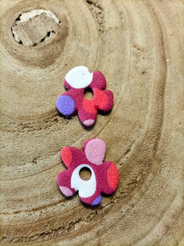 Fleurs interchangeables XL bordeaux avec rond