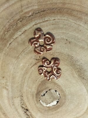 Fleurs interchangeables XL marron relief