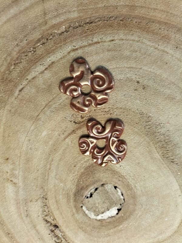 Fleurs interchangeables XL marron relief