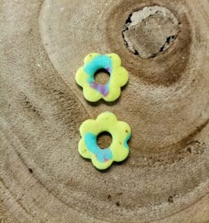 Fleurs interchangeables TM jaune /bleu