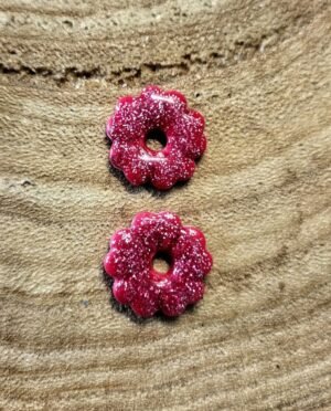 Fleurs interchangeables TS fuchsia pailleté