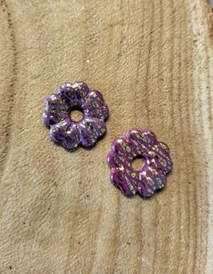 Fleurs interchangeables TS violet /doré