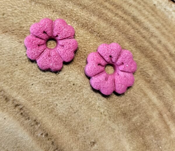 Fleurs interchangeables TS rose effet velours