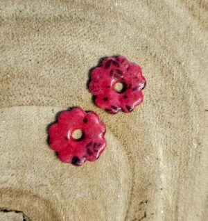 Fleurs interchangeables TS rose avec feuille