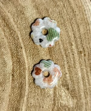 Fleurs interchangeables TS cœur fond blanc
