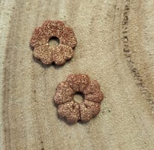 Fleurs interchangeables  TS marron /doré effet velours
