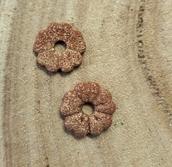 Fleurs interchangeables  TS marron /doré effet velours