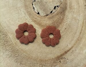 Fleurs interchangeables TS marron effet velours