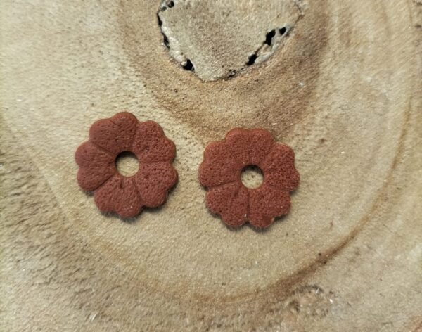 Fleurs interchangeables TS marron effet velours