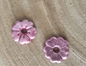 Fleurs interchangeables TS rose métallique
