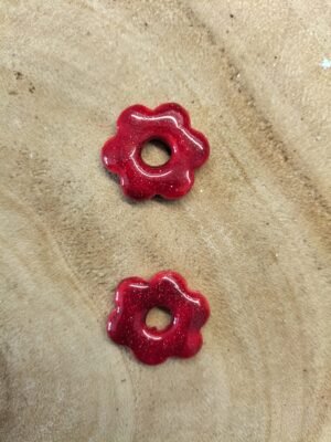 Fleurs interchangeables TM rouge paillette