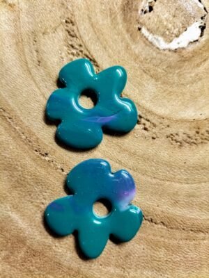 Fleurs interchangeables XL verte /bleu