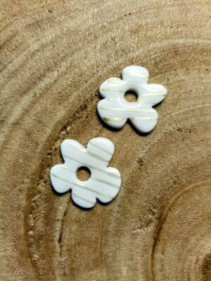 Fleurs interchangeables XL rayure doré