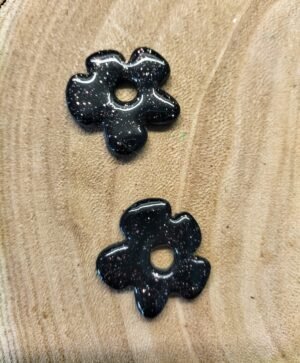 Fleurs interchangeables XL noir /paillette