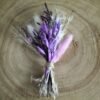 serre-tête fleurs séchées / boutonnière mauve