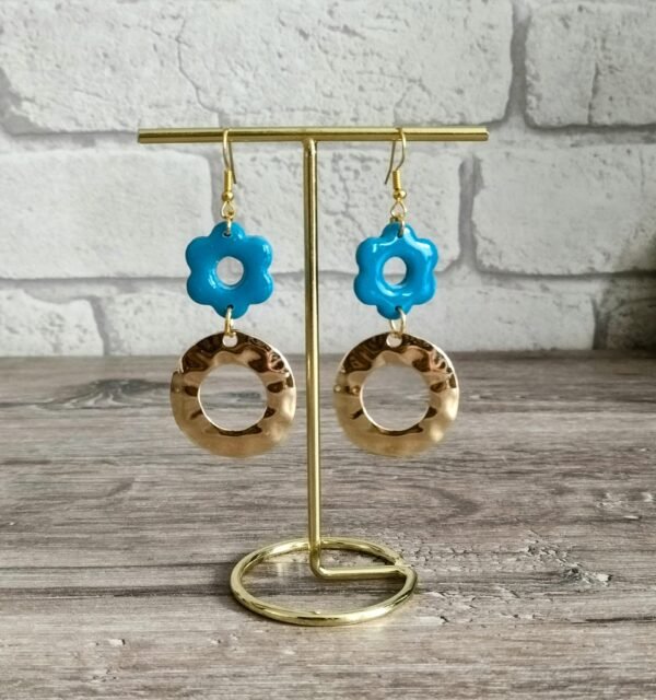 collection fleur bleu /doré