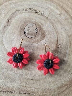 collection fleurs rouge