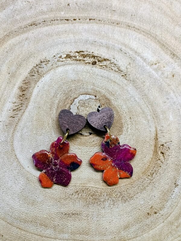 collection automne cœur bois / doré / orange