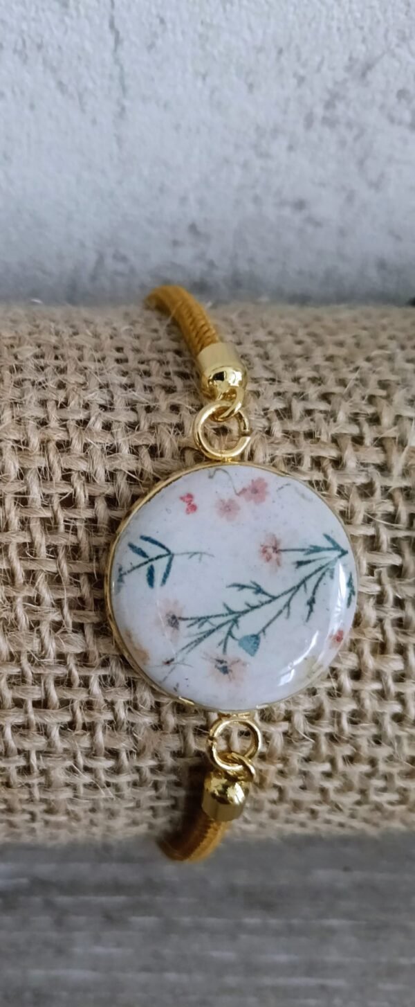 Bracelet floral /moutarde