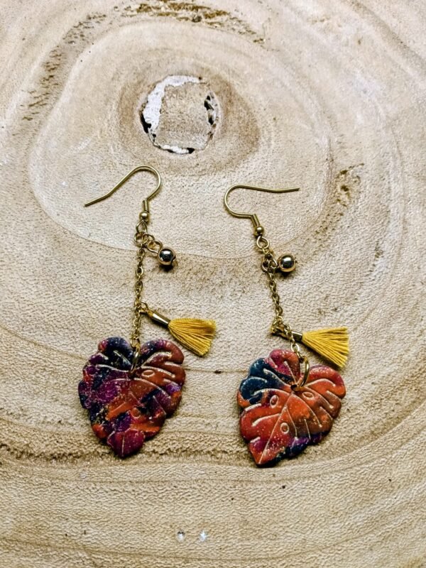 collection automne feuille doré / orange /chaine