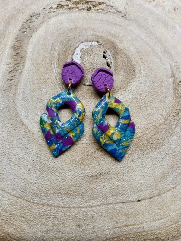 collection fuchsia / effet marbré bleu