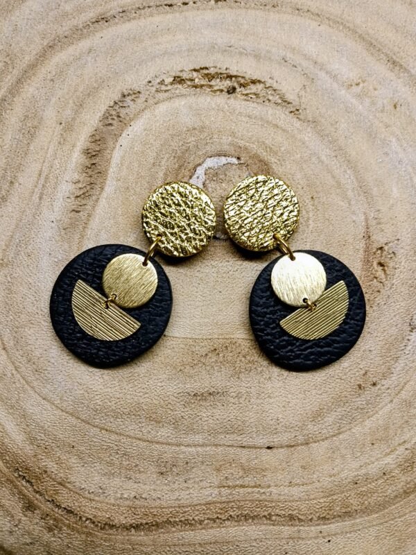 collection noir /doré effet cuir