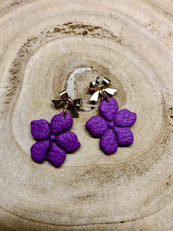 collection fleur violet  effet cuir