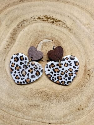 collection cœur léopard /cœur bois