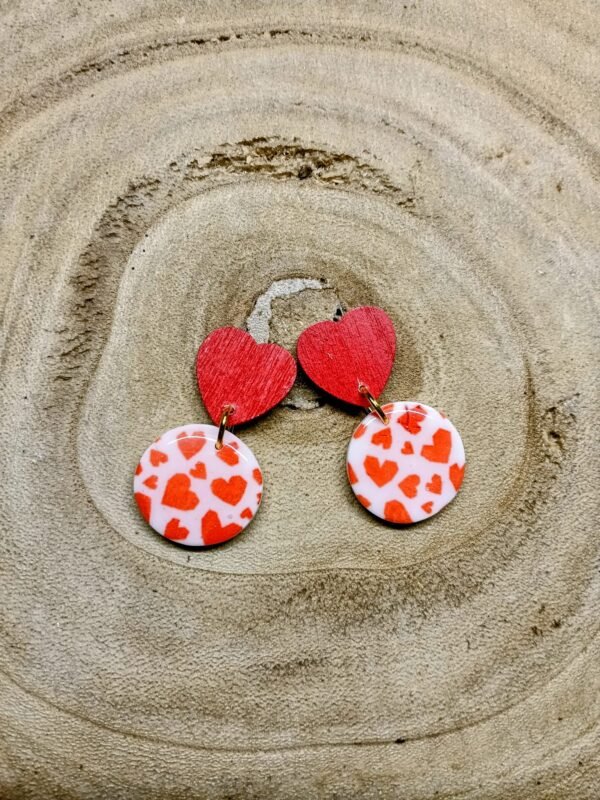 collection cœur rouge / blanc