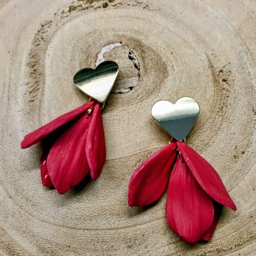 collection cœur or / rouge