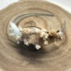 Serre-tête beige  /blanc pailleté