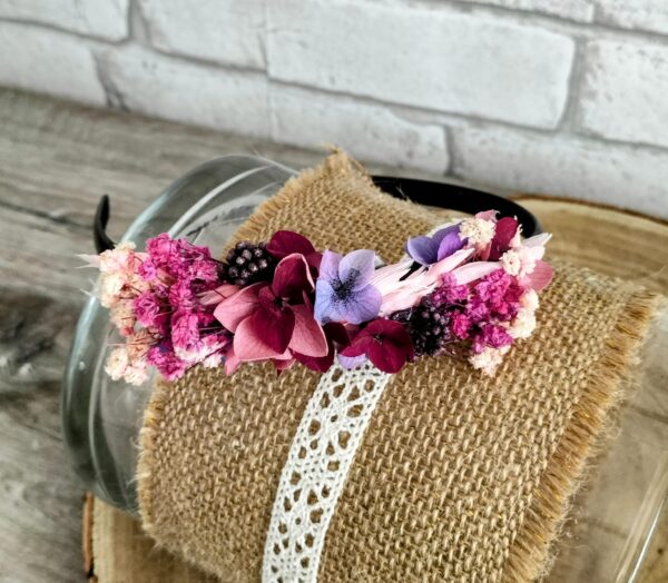 Serre-tête rose  /blanc /Bordeau
