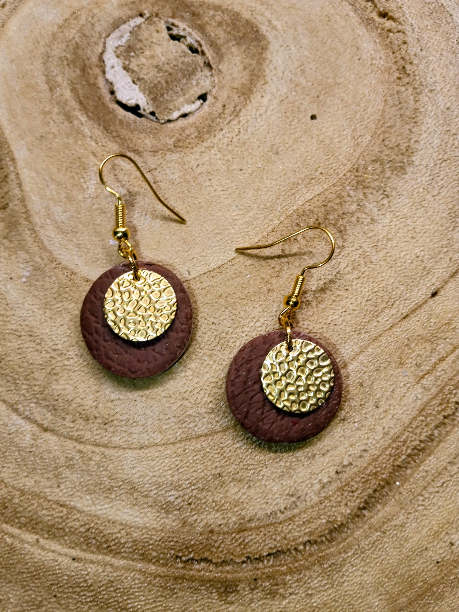 collection marron effet cuir /doré