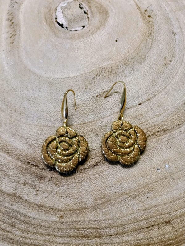 collection rose marron / feuille d'or