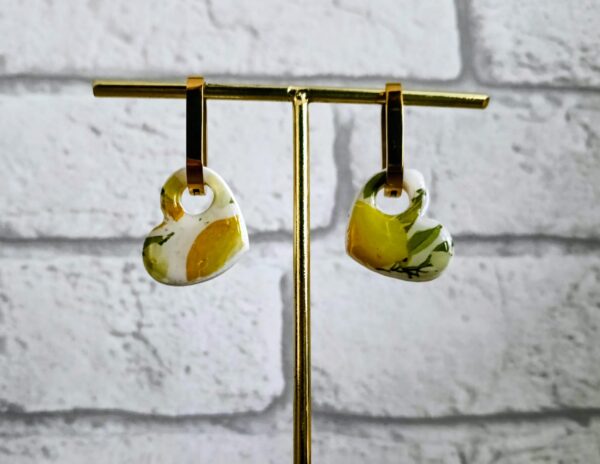 Pampilles cœur citronné (avec créole 15€ ,  sans 8€)