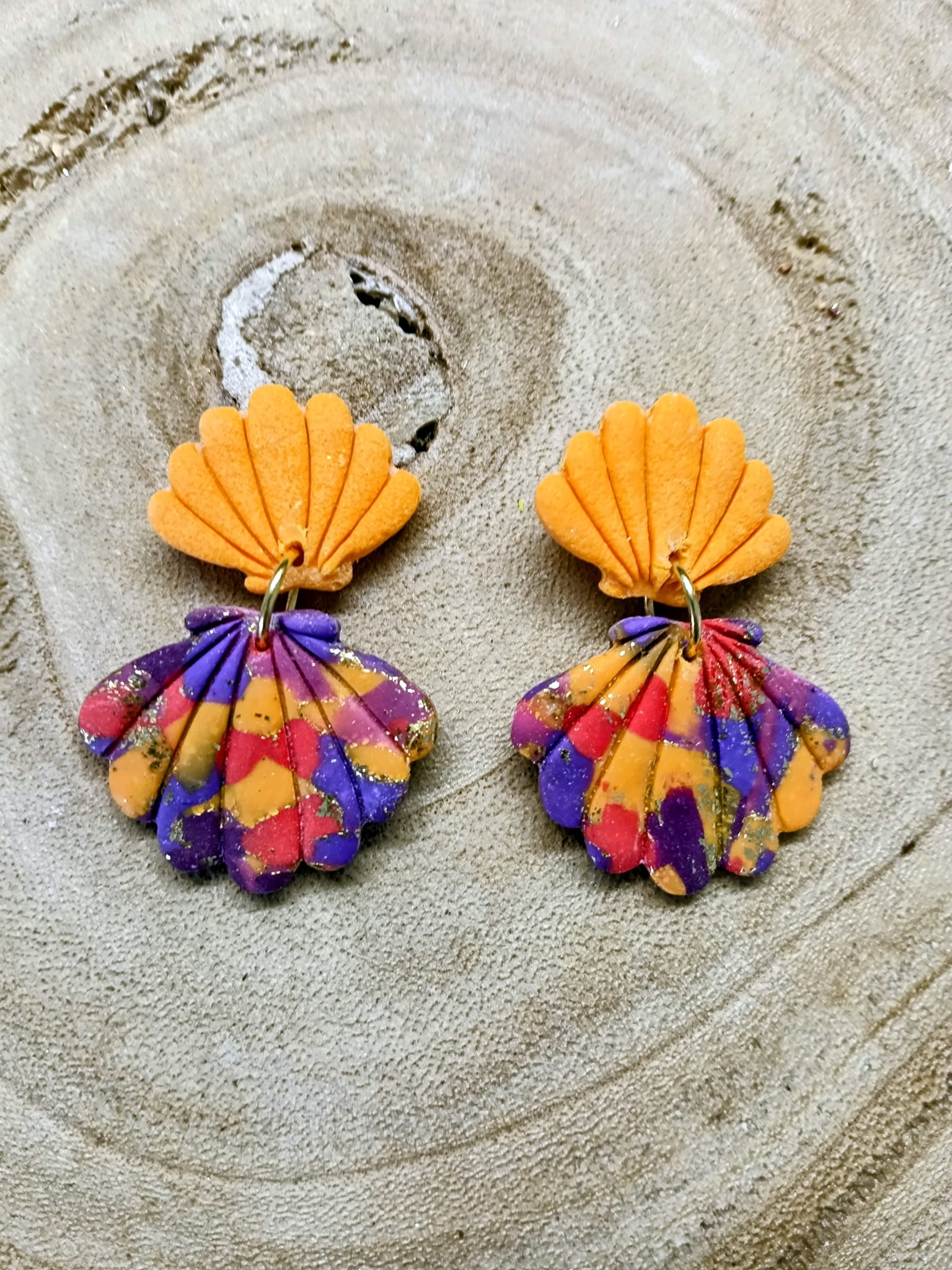 collection coquillage orange /violet