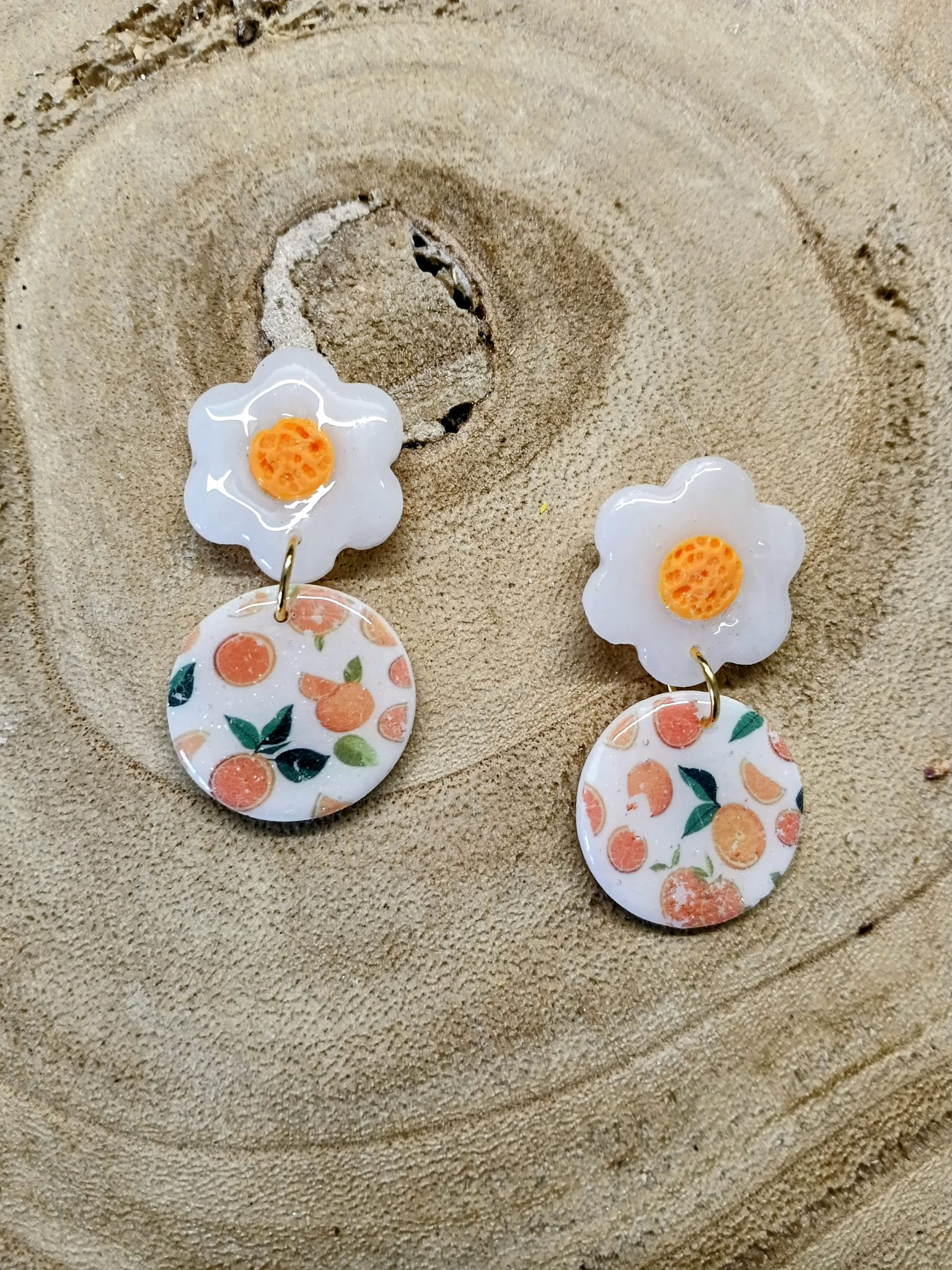 collection fleur blanche /orange