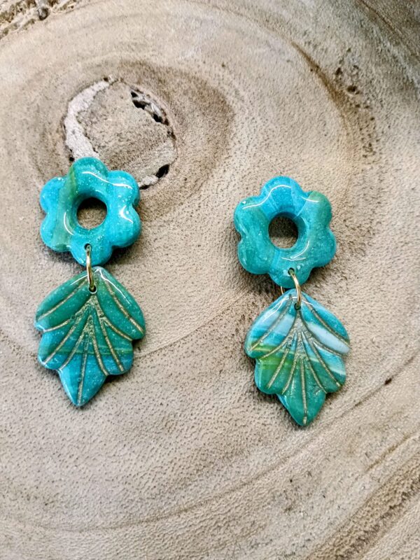 collection camaïeu fleur bleu/doré