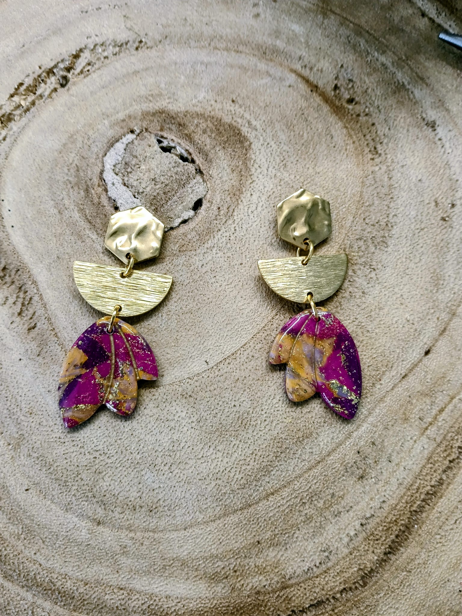collection  camaïeu rose / violet /doré