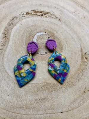 collection  camaïeu bleu/ violet effet cuir