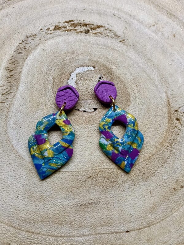 collection  camaïeu bleu/ violet effet cuir