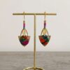 Collection perles de rocailles camaïeu fuchsia /vert /doré