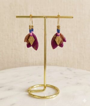 Collection perles de rocailles  camaïeu violet/doré