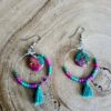 Collection perles de rocailles camaïeu fuchsia / vert /orange
