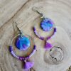 Collection perles de rocailles camaïeu fuchsia / bleu / mauve